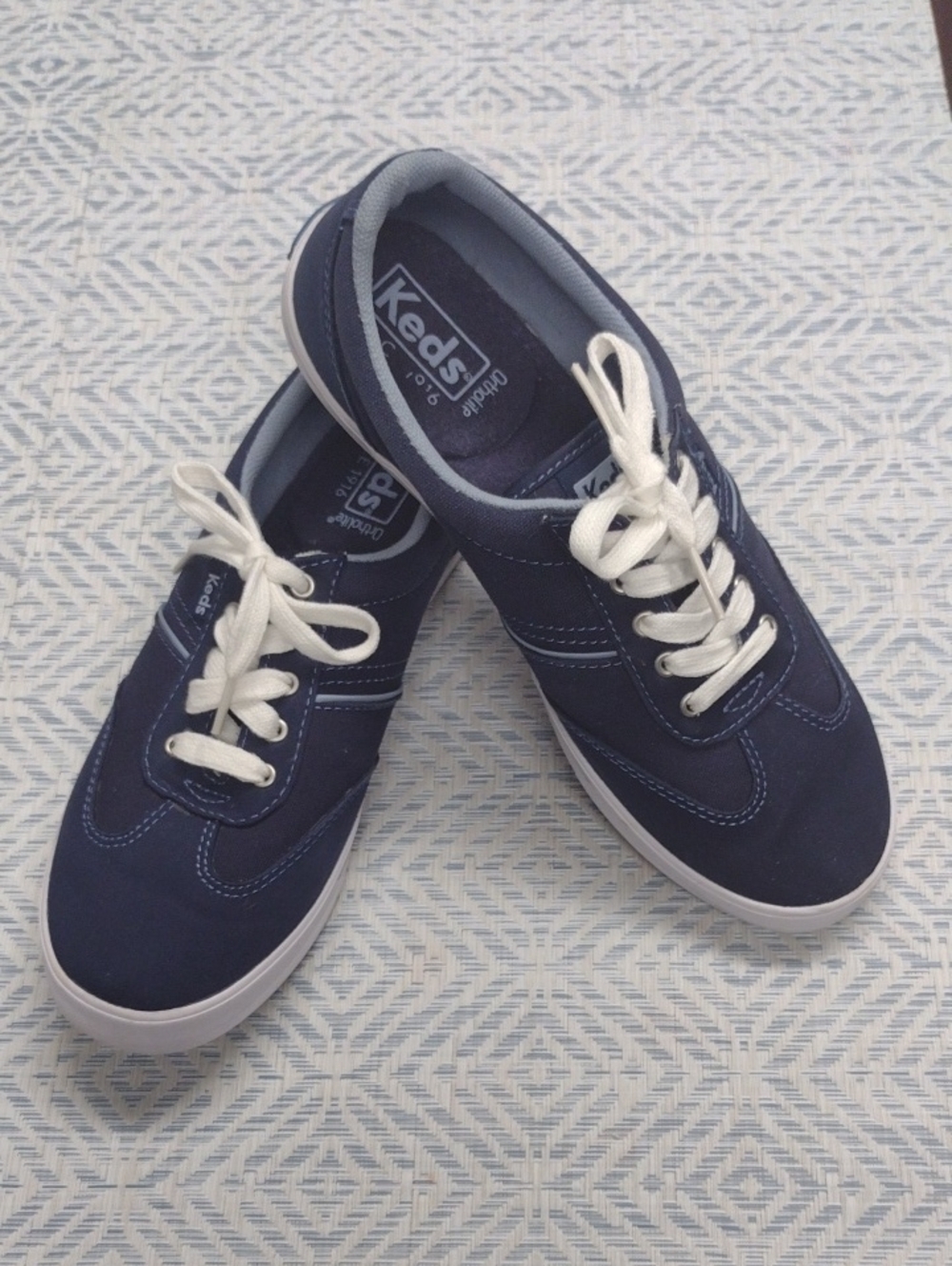 Keds Men’s Navy Canvas Lace-Up Sneakers